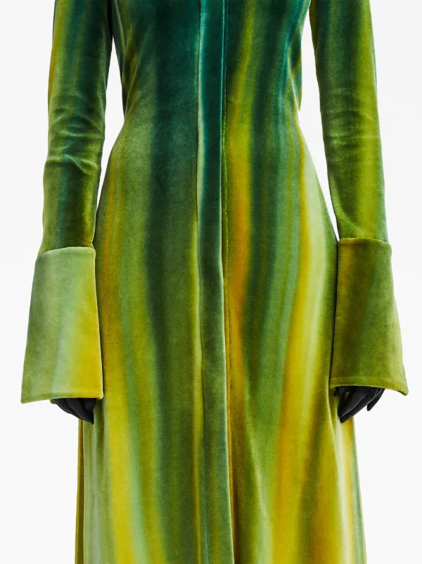 Green velvet shirt dress on sale