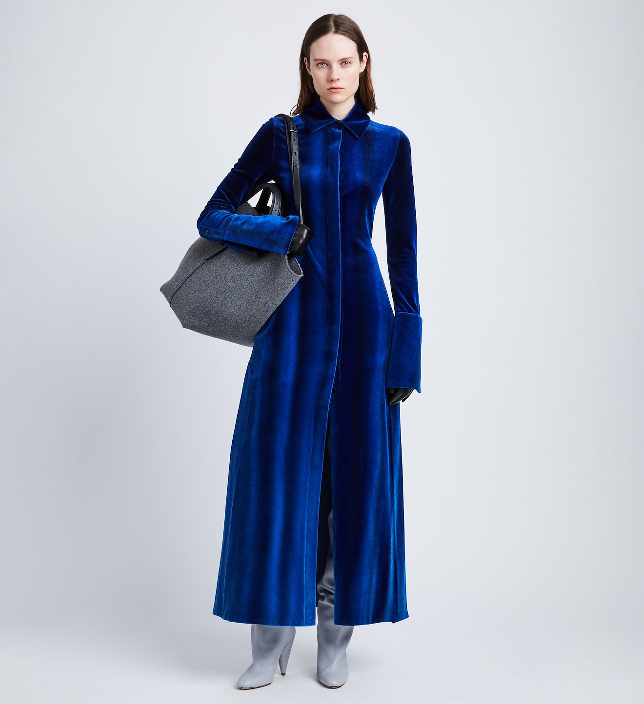 Ice Dyed Velvet Shirt Dress