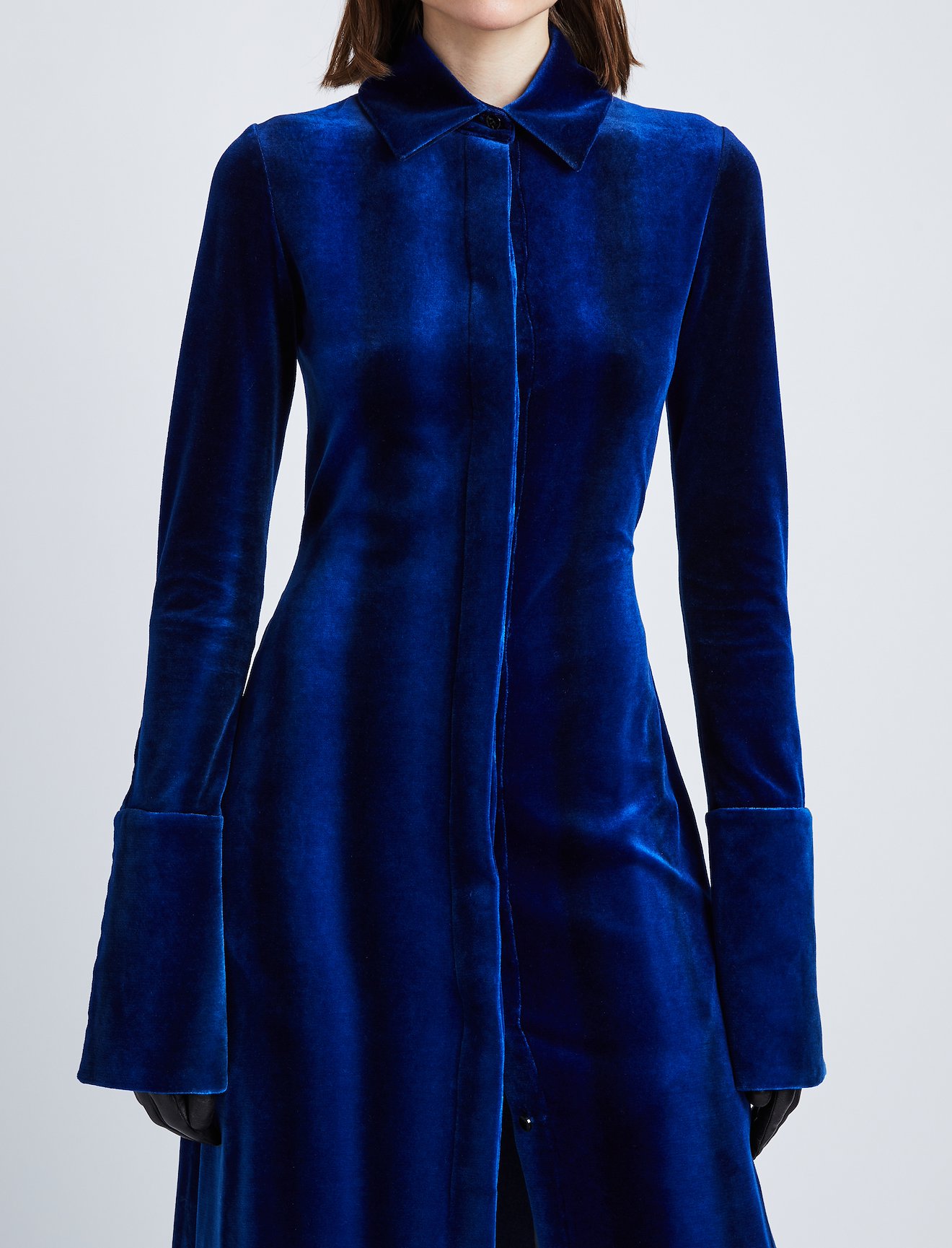 Ice Dyed Velvet Shirt Dress #3
