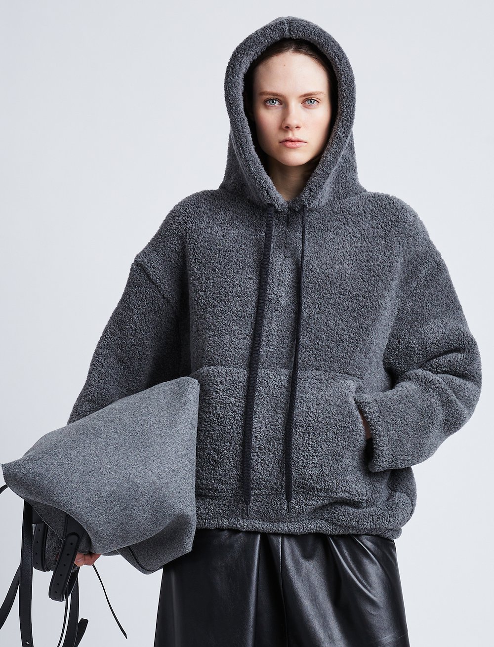 Technical Boucle Knit Hoodie