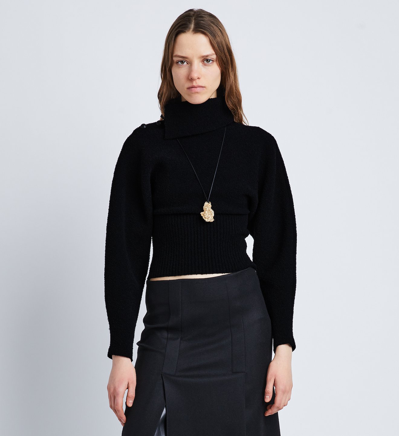 Wool Viscose Boucle Top