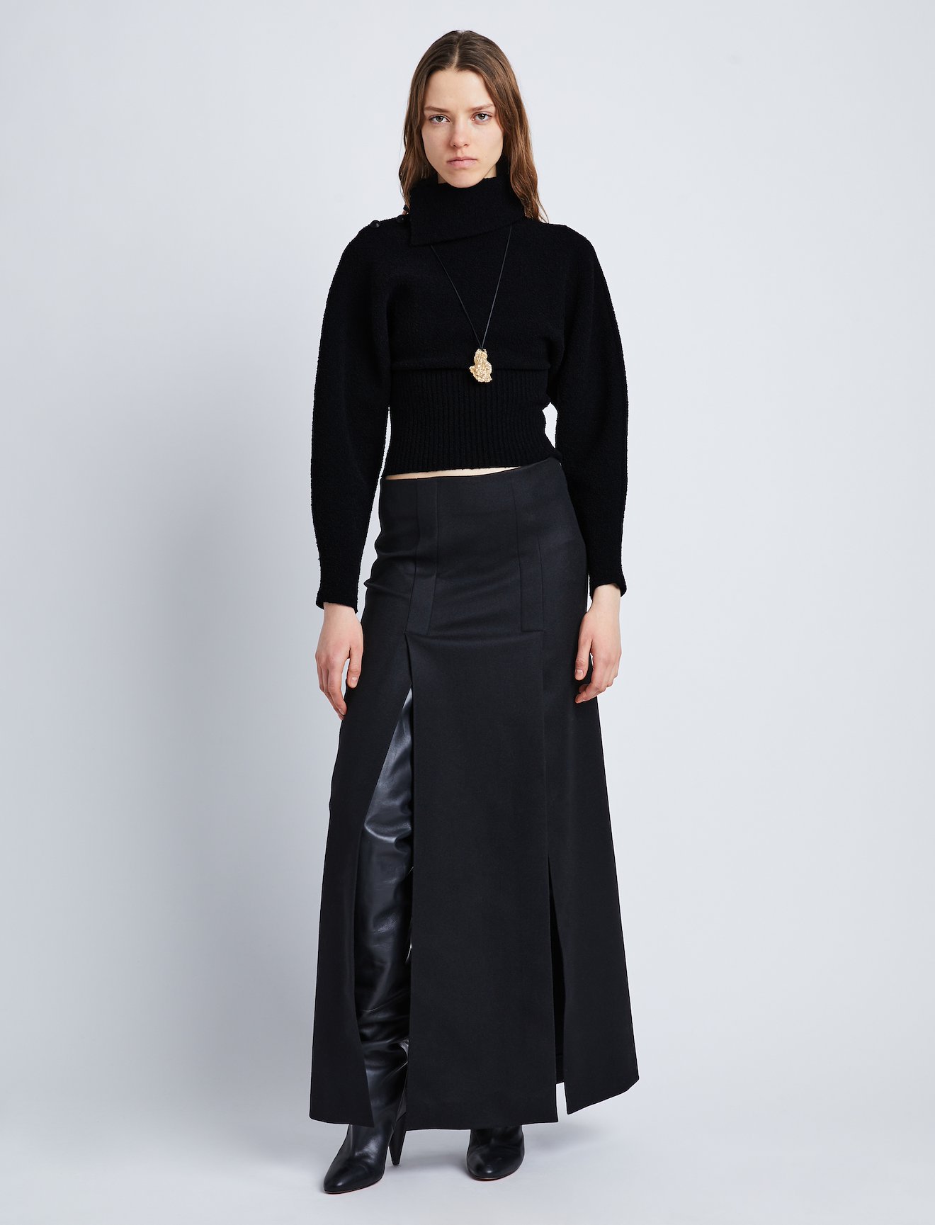 Wool Viscose Boucle Top #1