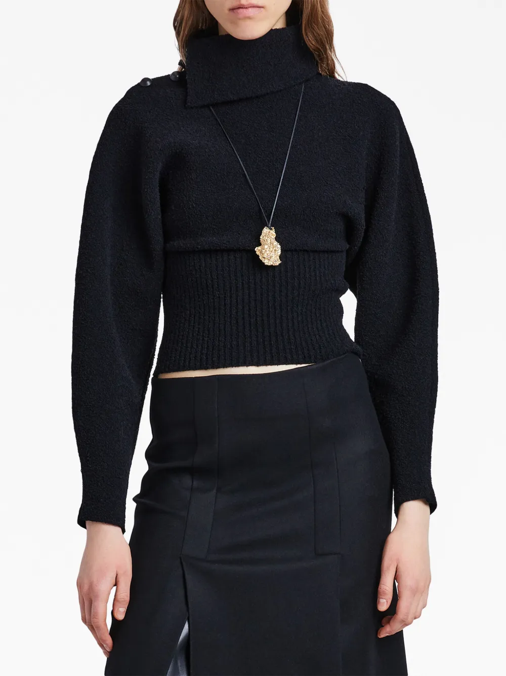 Proenza Schouler Foldable rollneck Bouclé Jumper Farfetch