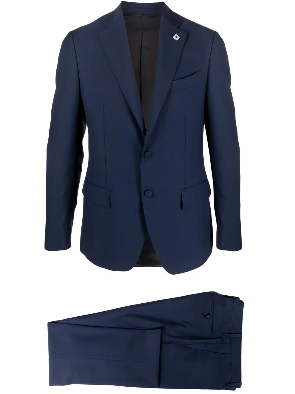 

Lardini flower-detail classic suit - Blue