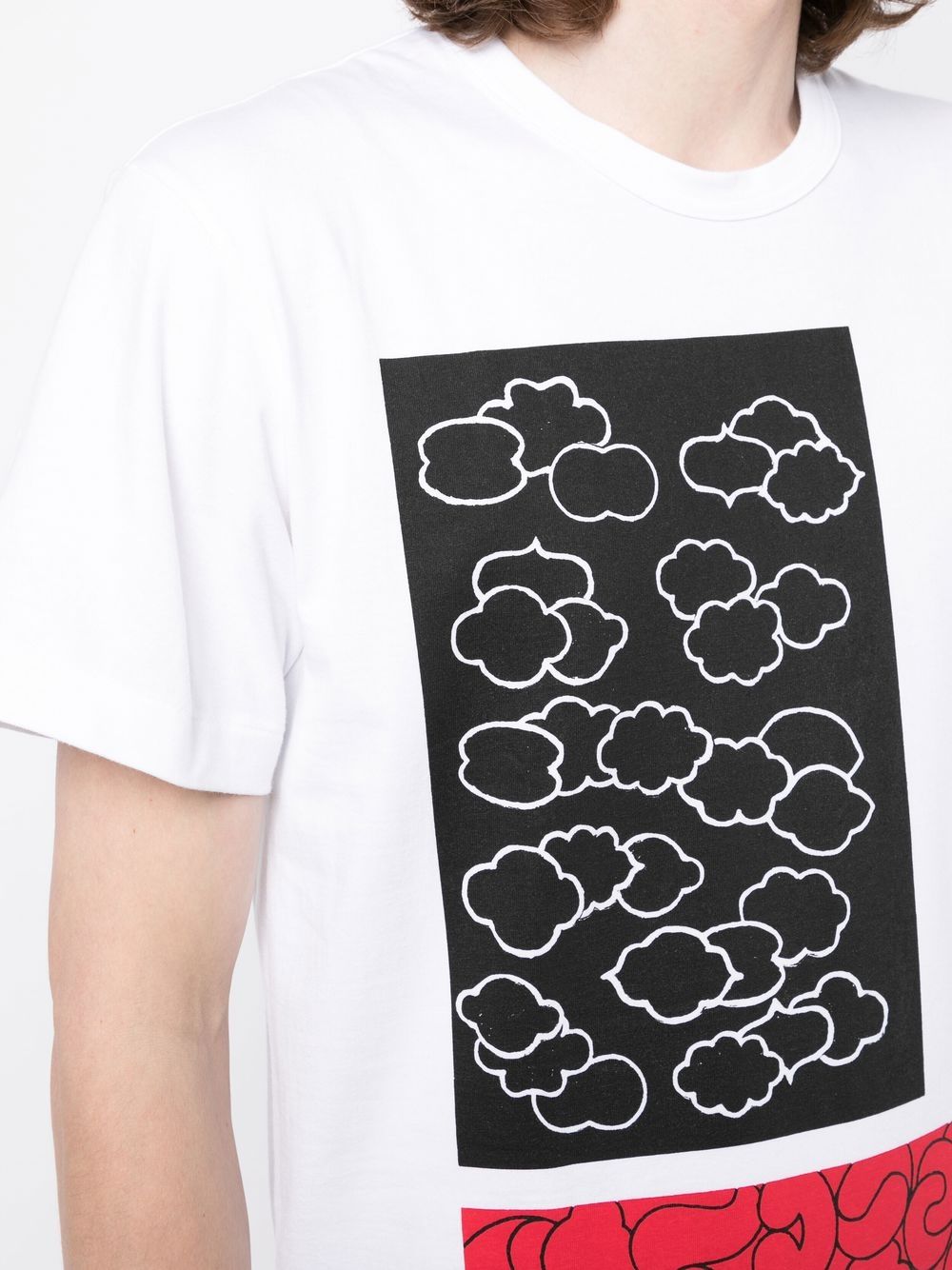 Shop Comme Des Garçons Homme Deux Graphic-print Cotton T-shirt In Weiss