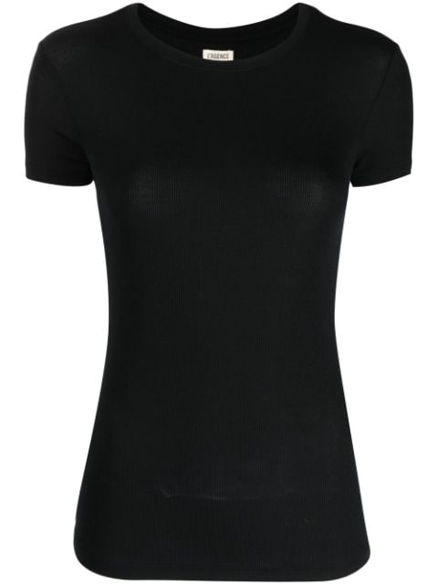 L'Agence round-neck short-sleeved top