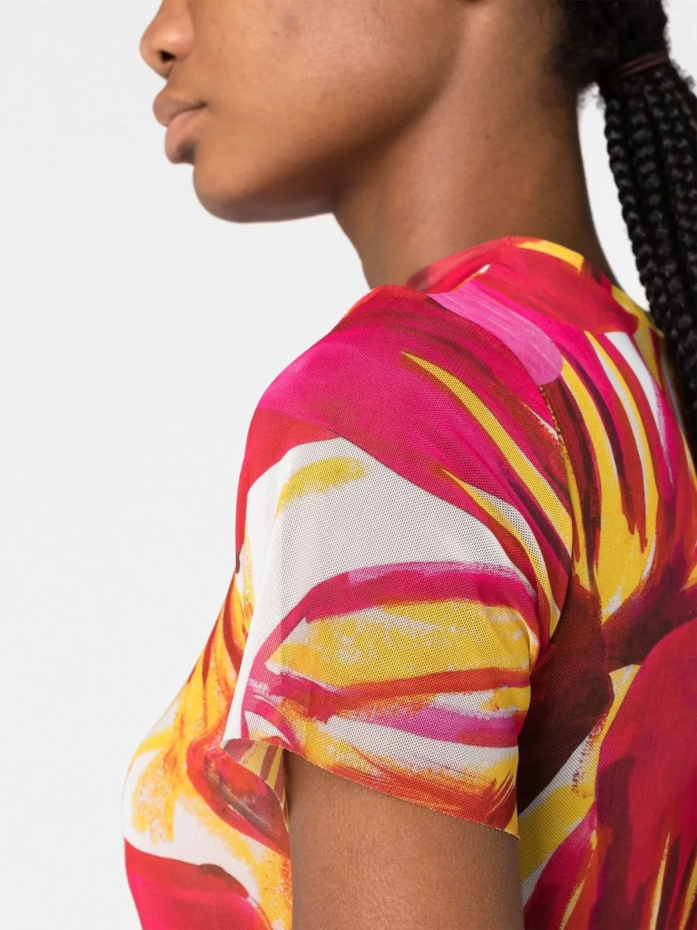 LOUISA BALLOU TRANSPARENT-EFFECT PRINTED T-SHIRT 