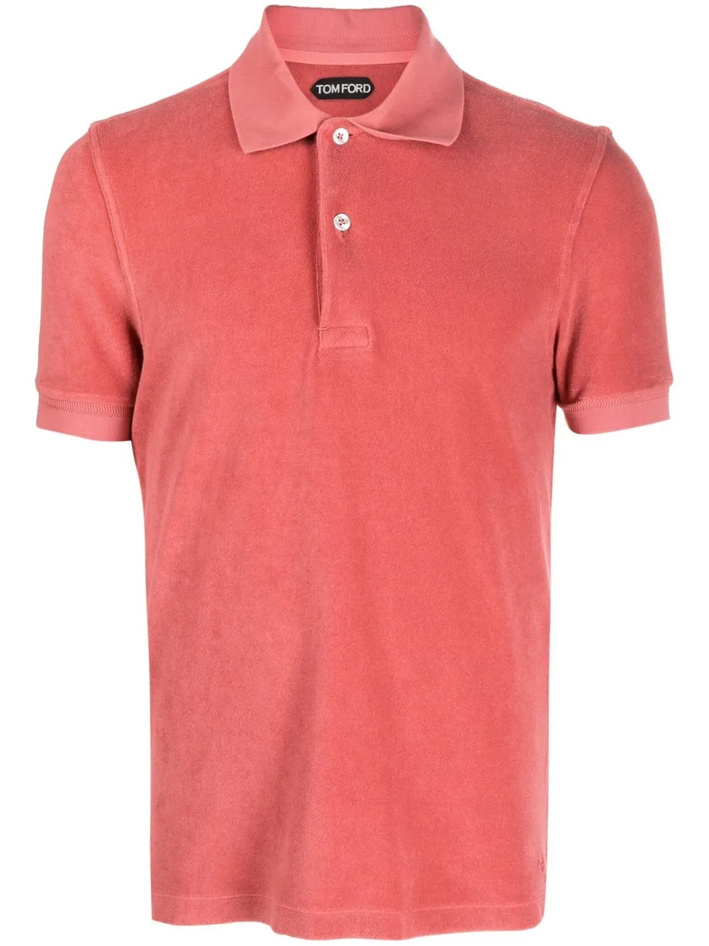 

TOM FORD terry-cloth finish polo shirt - Pink