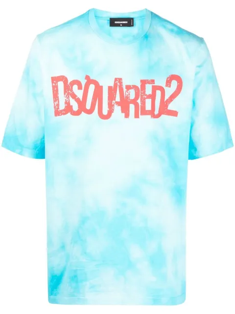 DSQUARED2 logo-print tie-dye T-shirt
