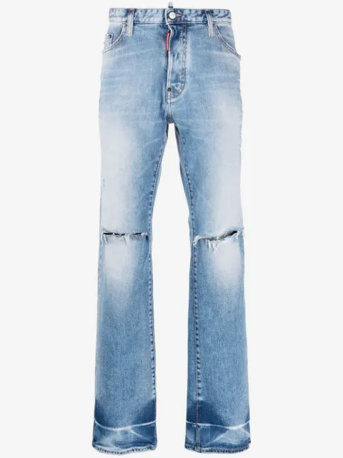 DSQUARED2 straight-leg ripped jeans