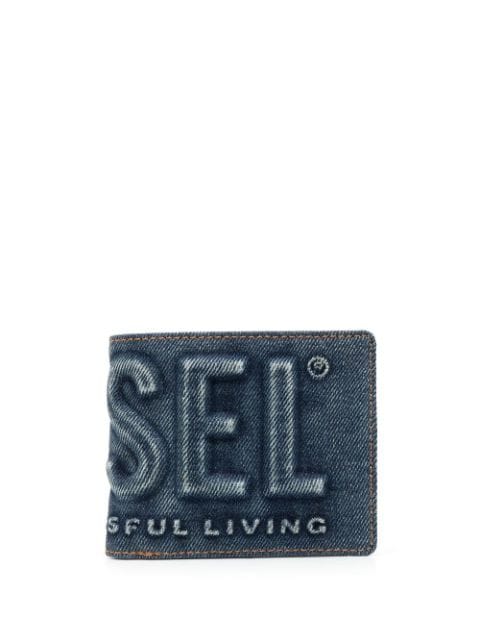 Diesel pung i denim med præget logo
