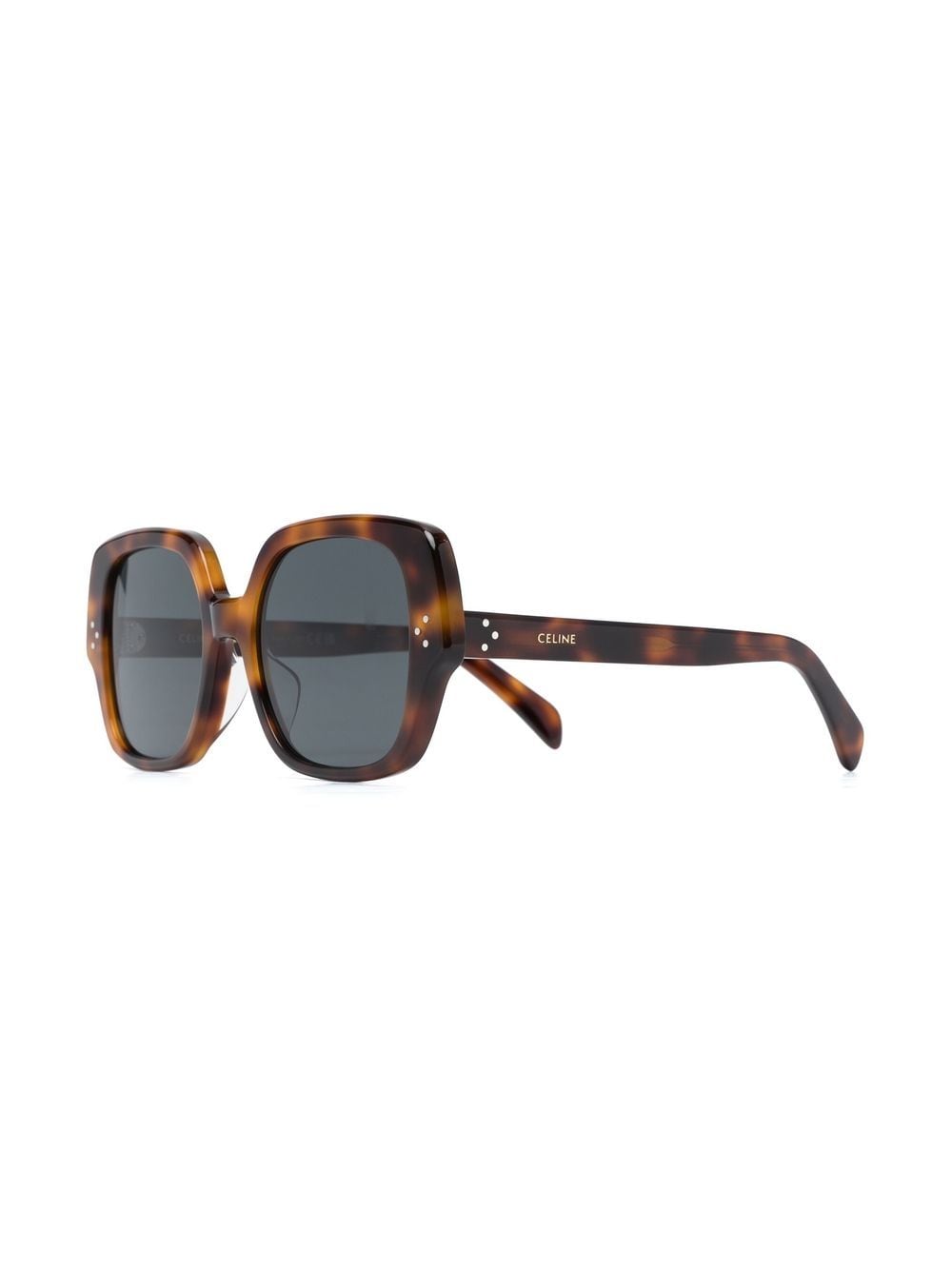 Celine Eyewear Zonnebril met schildpadschild design - Bruin