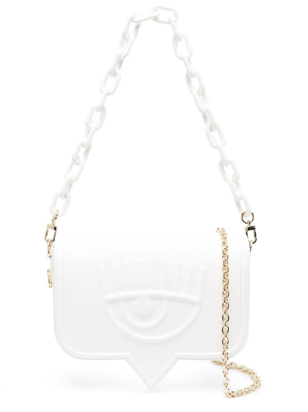 

Chiara Ferragni Eyelike faux-leather shoulder bag - White