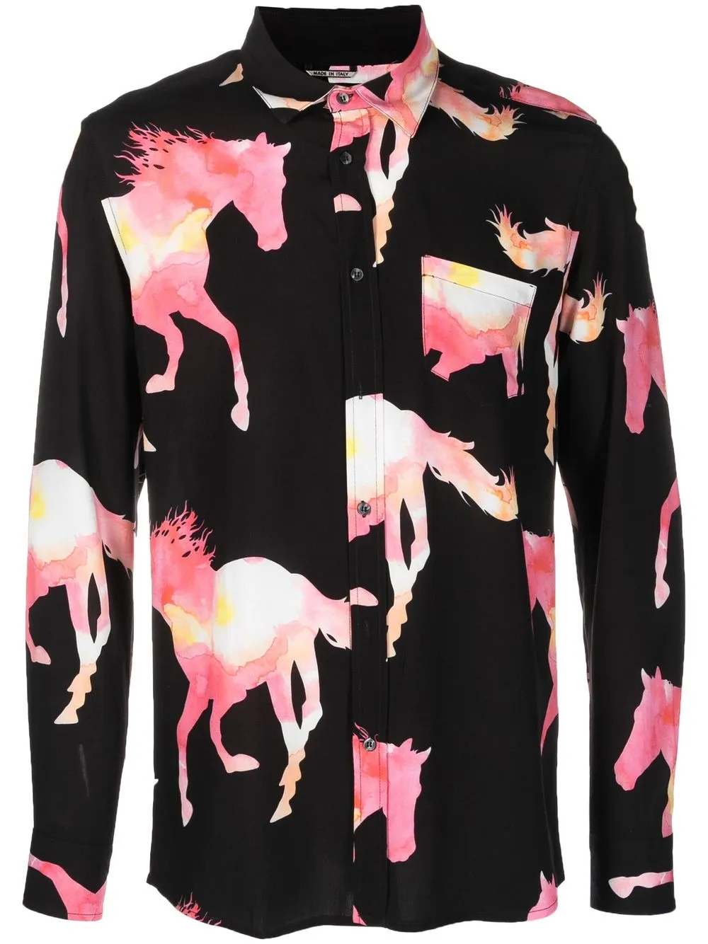 

Daniele Alessandrini horse print shirt - Black