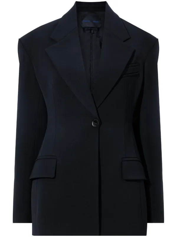 Proenza Schouler Tailored Slim-cut Blazer in Black