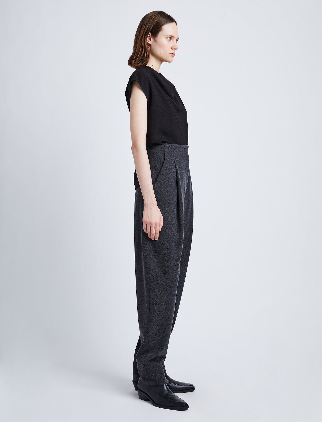 Melange Wool Trousers #1