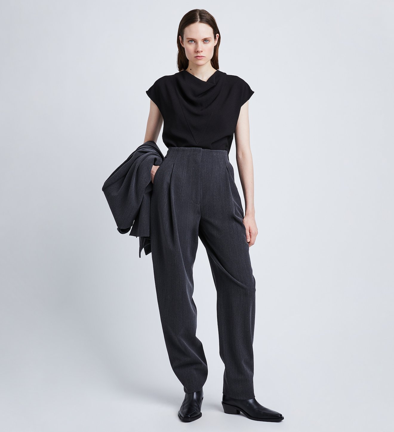 Melange Wool Trousers