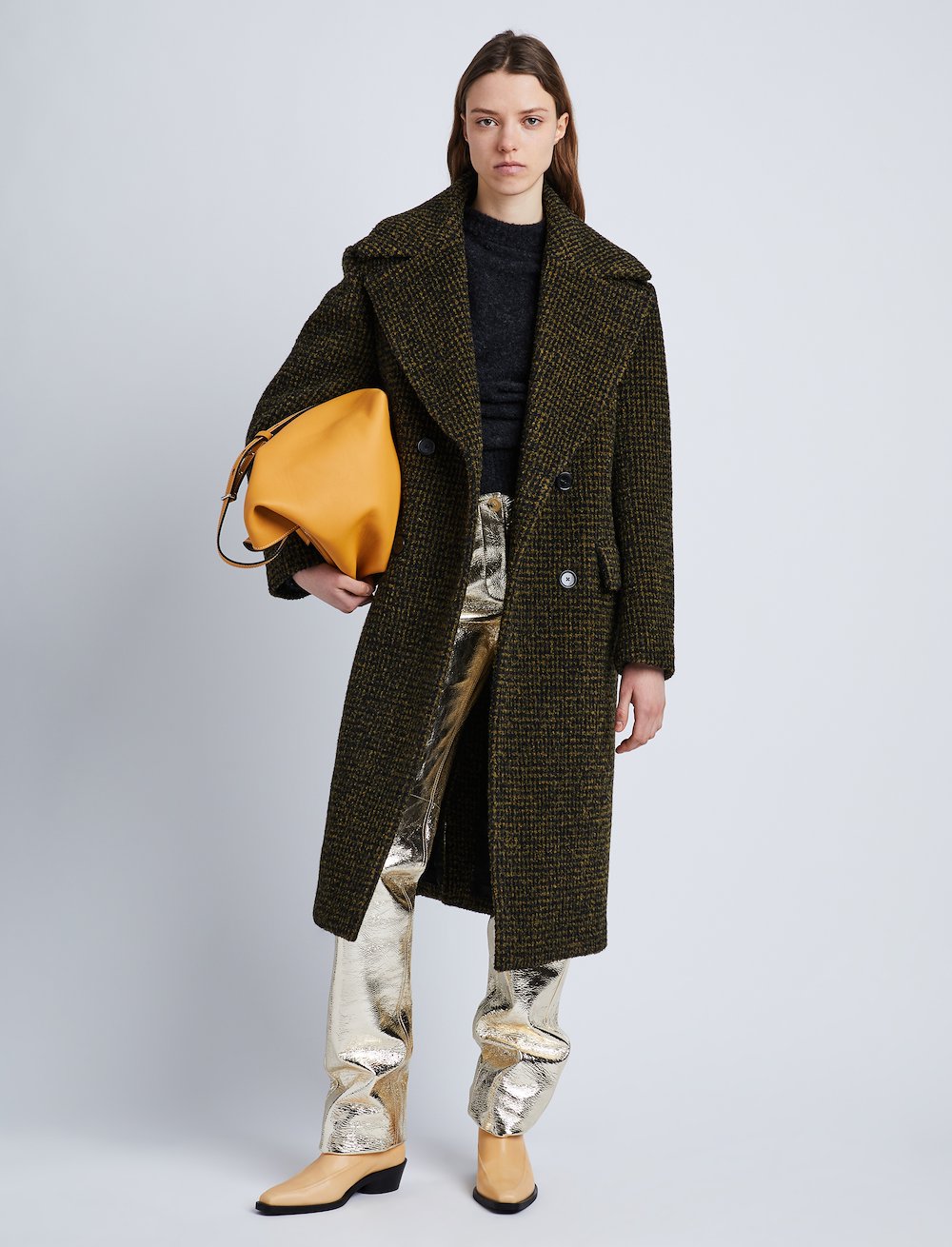 Melange Wool Boucle Coat