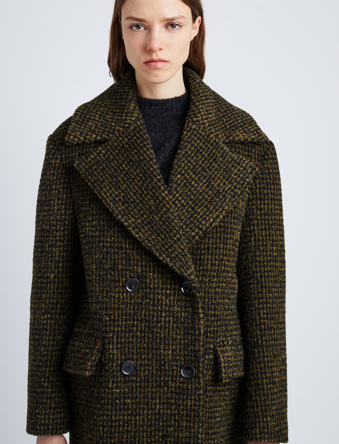 Melange Wool Boucle Coat #3