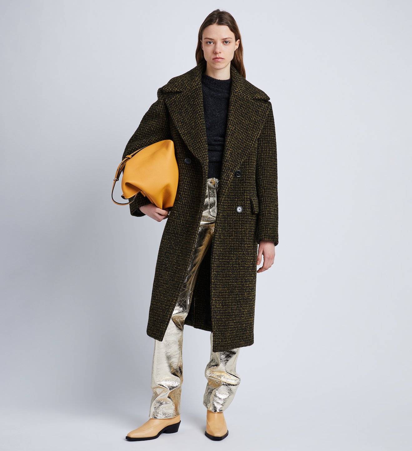 Melange Wool Boucle Coat