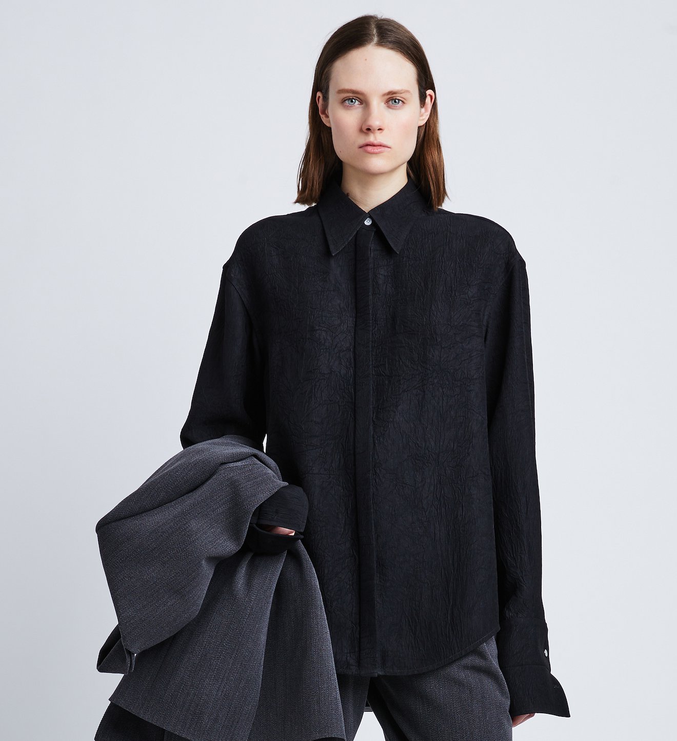 Crushed Matte Satin Shirt