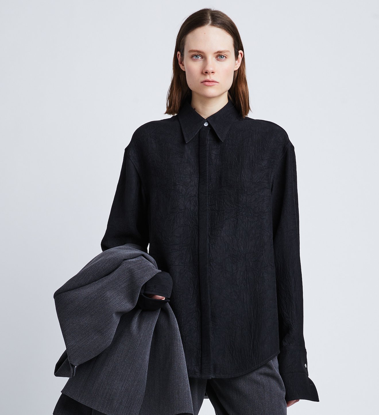 Crushed Matte Satin Shirt #1