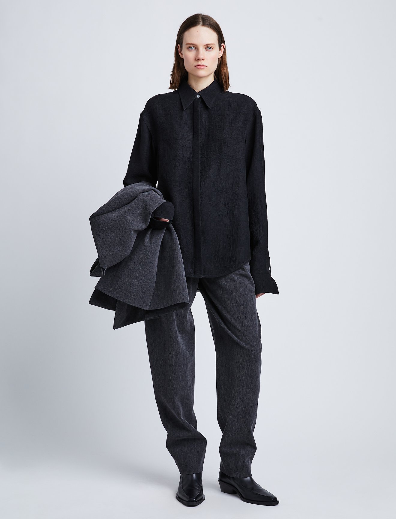 Crushed Matte Satin Shirt #3