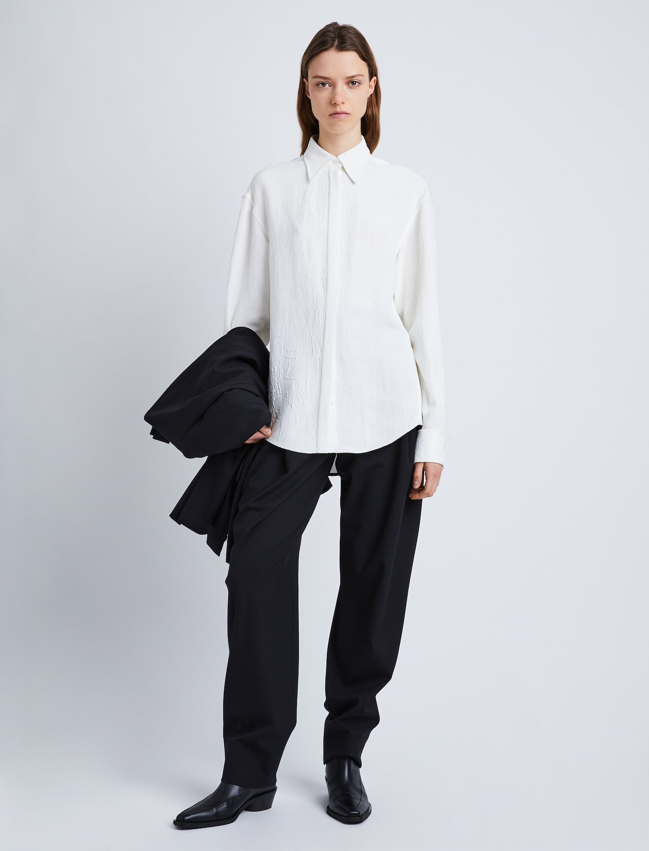 Crushed Matte Satin Shirt #1