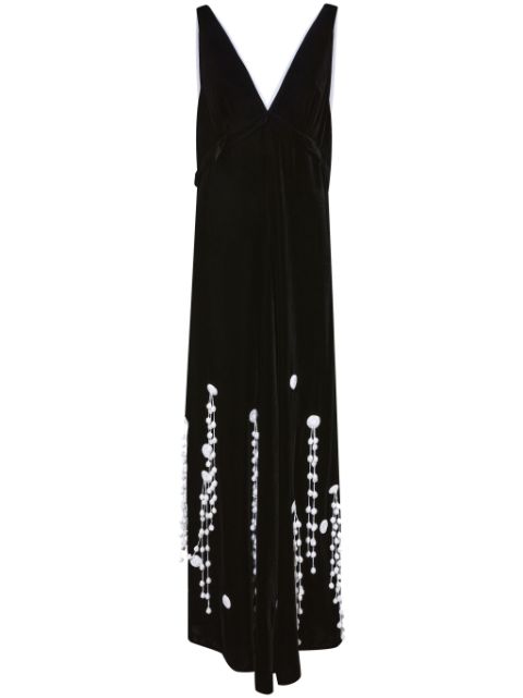 Proenza Schouler embroidered A-line velvet dress Women