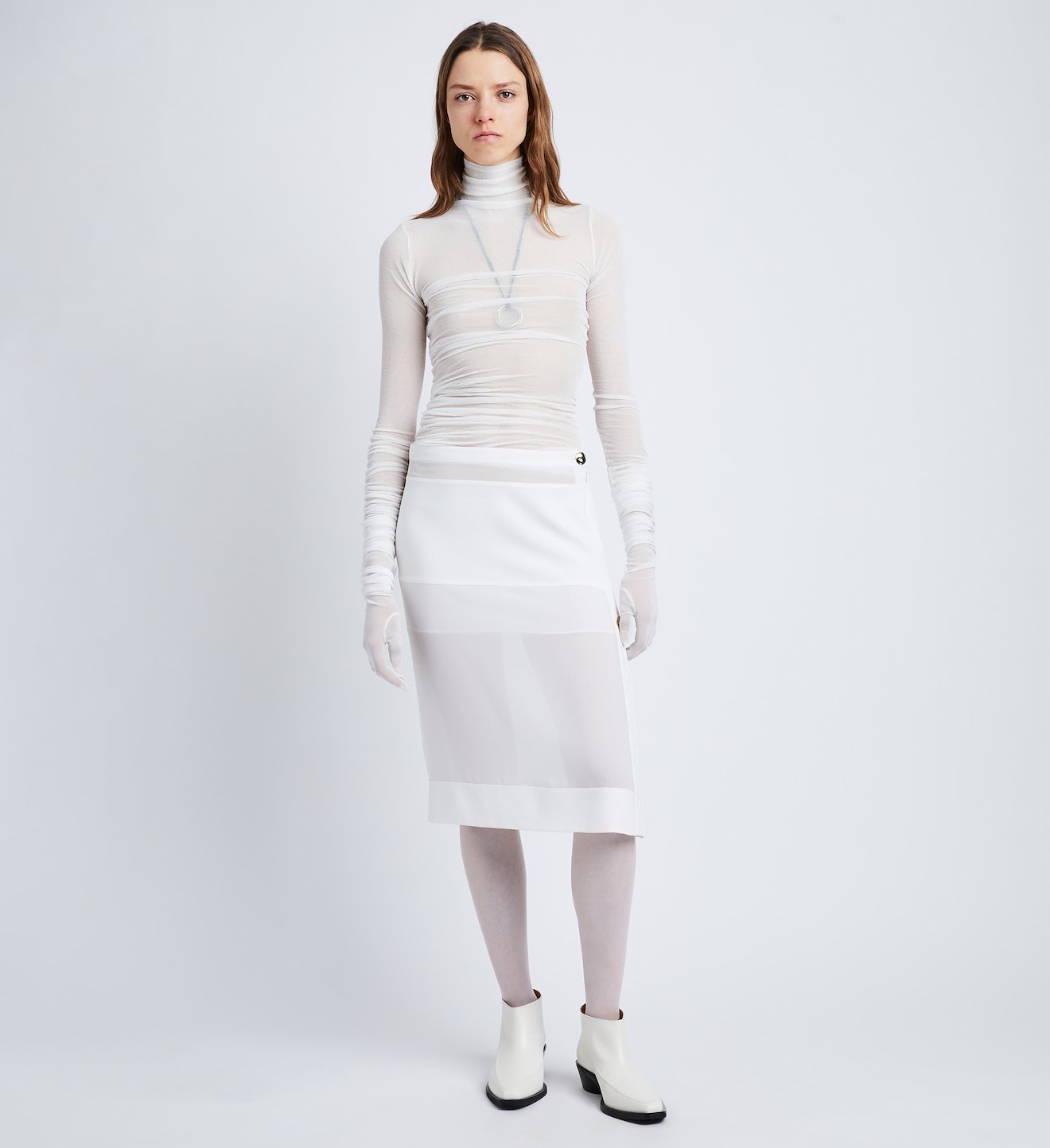 Lightweight Chiffon Panel Skirt