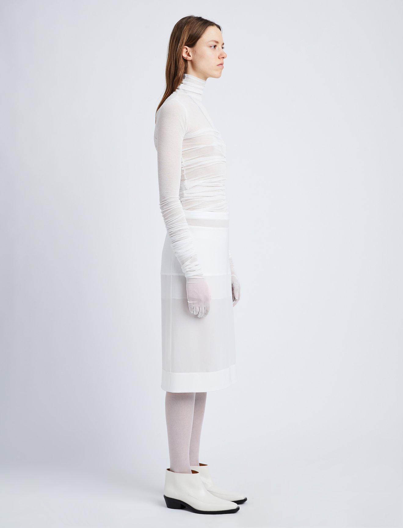Lightweight Chiffon Panel Skirt #1