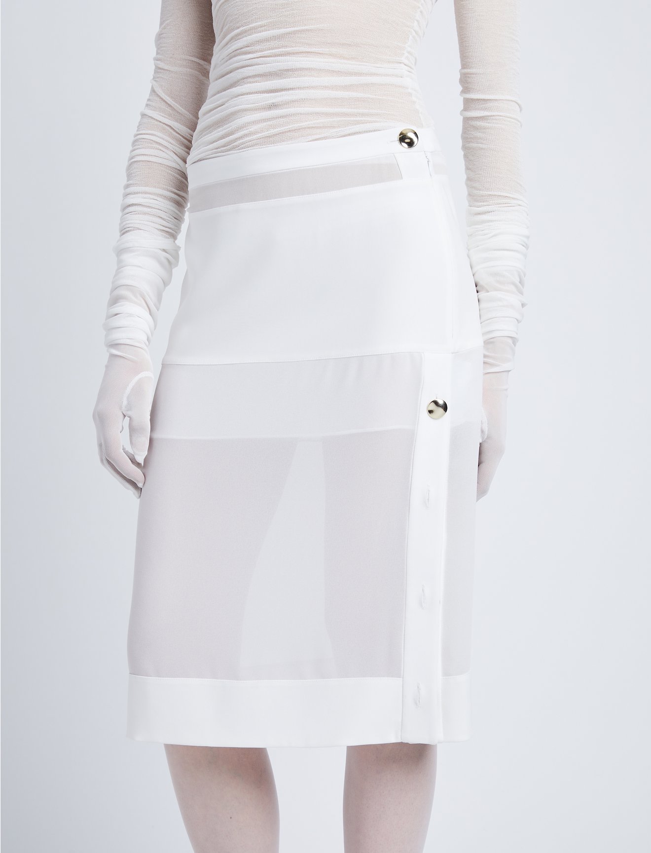 Lightweight Chiffon Panel Skirt #3