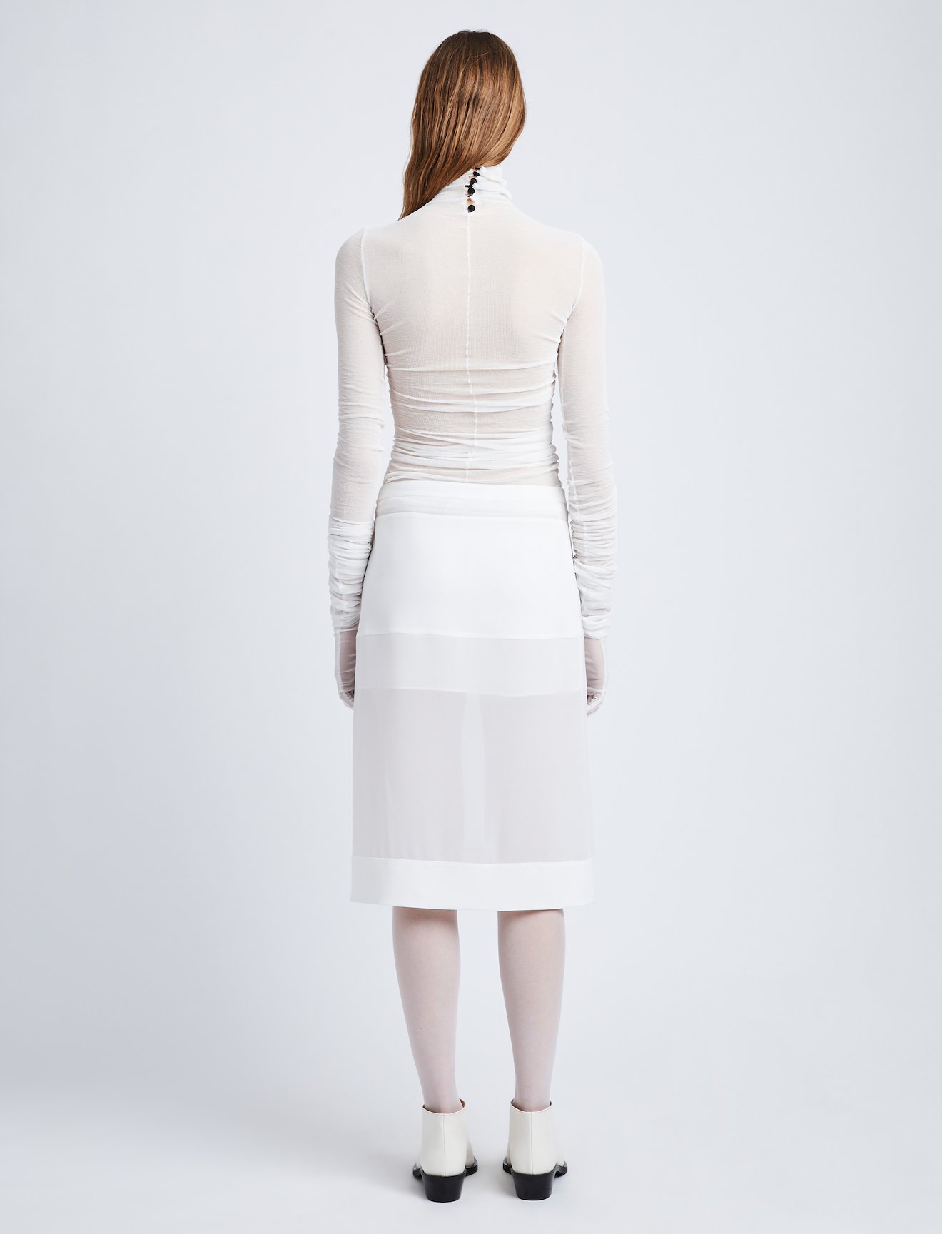 Lightweight Chiffon Panel Skirt #2