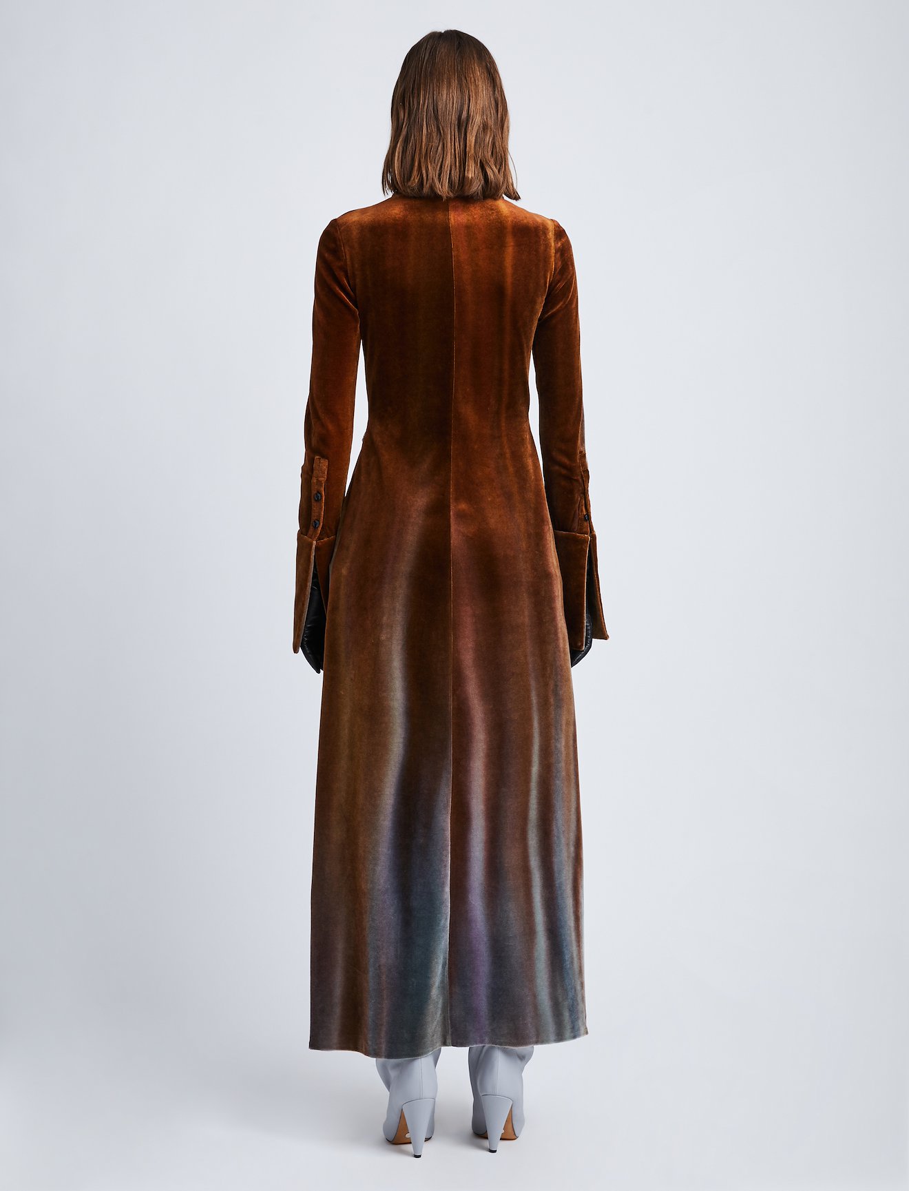 Ice Dyed Velvet Shirt Dress #2