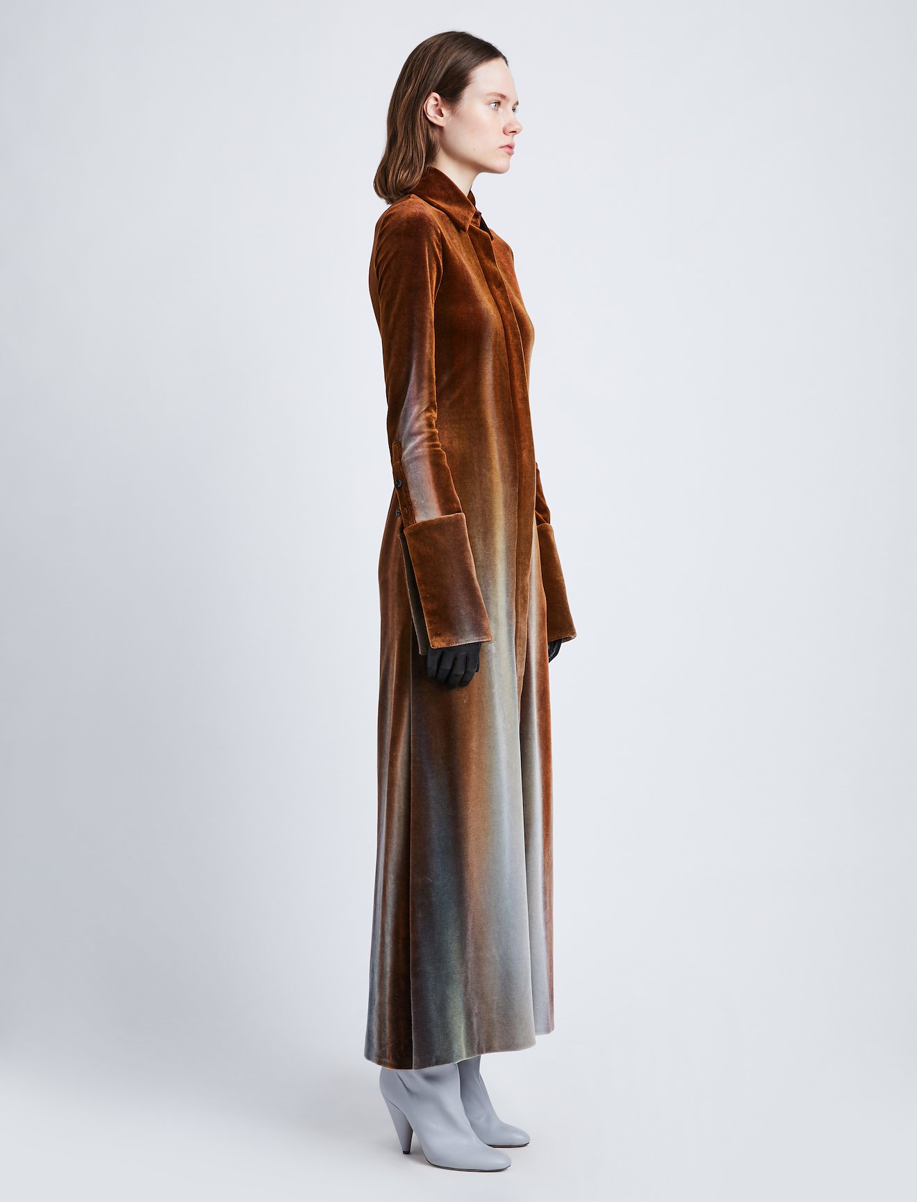 Ice Dyed Velvet Shirt Dress #1
