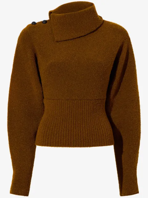 Proenza Schouler suéter de bouclé con cuello asimétrico
