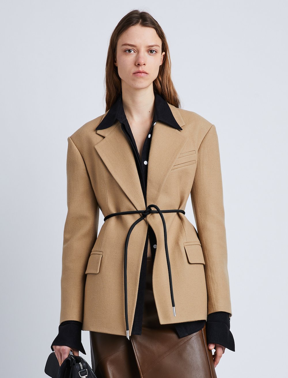 Wool Felt Belted Jacket