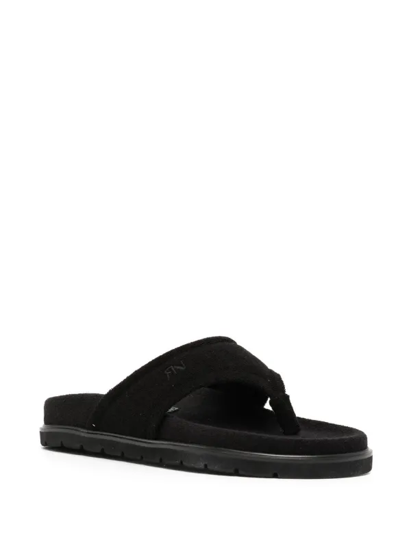 Black platform thong online sandals