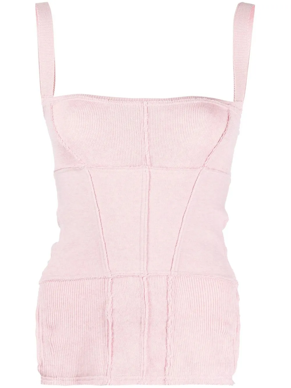 

Talia Byre exposed-seam knitted top - Pink