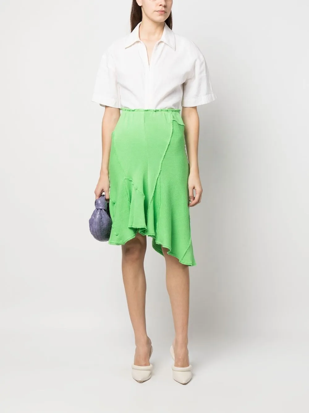Talia Byre Asymmetrische midi-rok - Groen