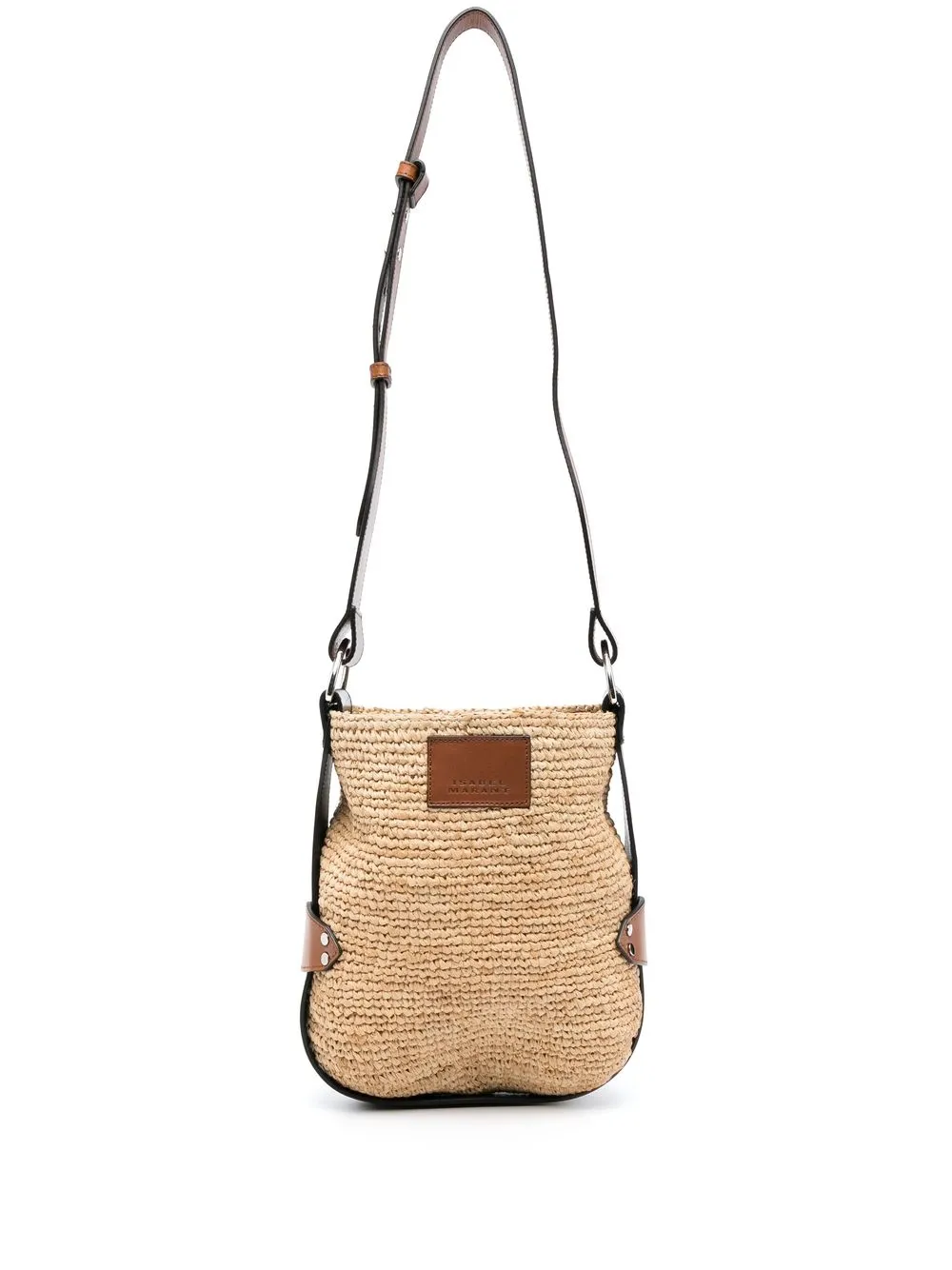 

Isabel Marant logo-patch raffia shoulder bag - Neutrals