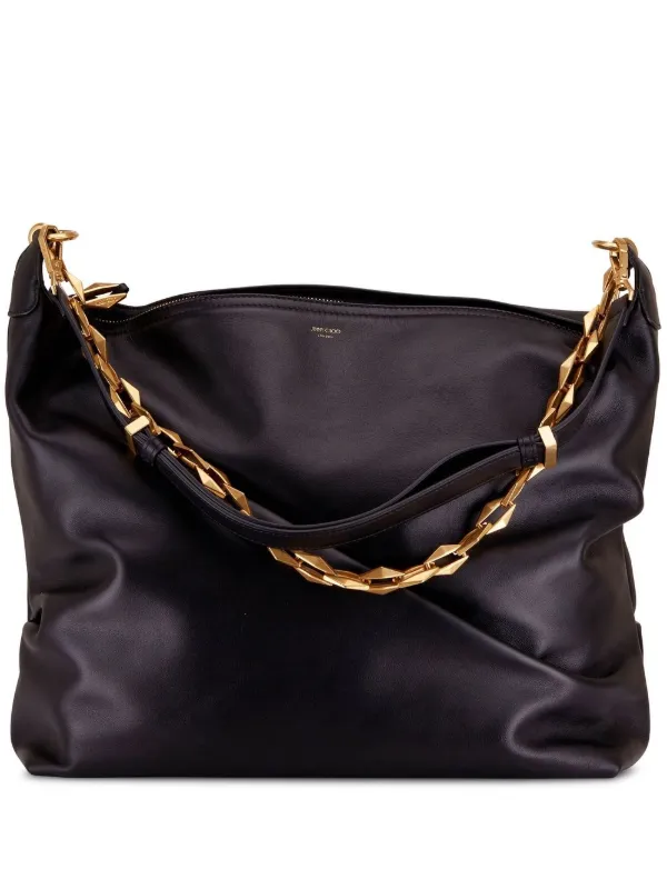 Jimmy Choo chain strap Leather Crossbody Bag Black FARFETCH CA