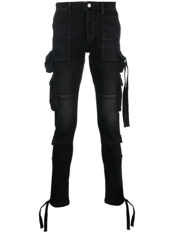 Black Cargo Skinny Jean