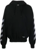 Off-White Scribble Diag-print cotton hoodie - Black