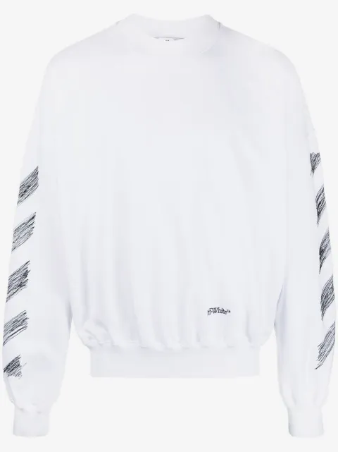Off-White sudadera con estampado Scribble Diag