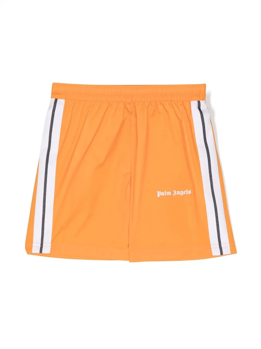 

Palm Angels Kids logo-print striped swim shorts - Orange