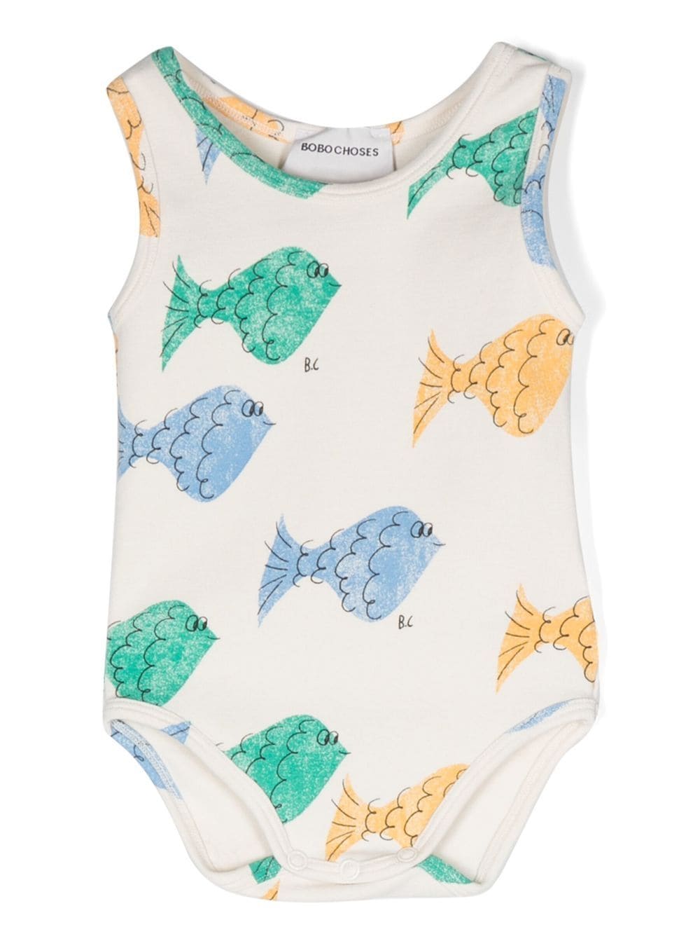 

Bobo Choses all-over fish-print body - Neutrals