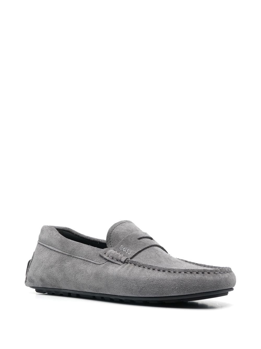 BOSS Suède loafers - Grijs