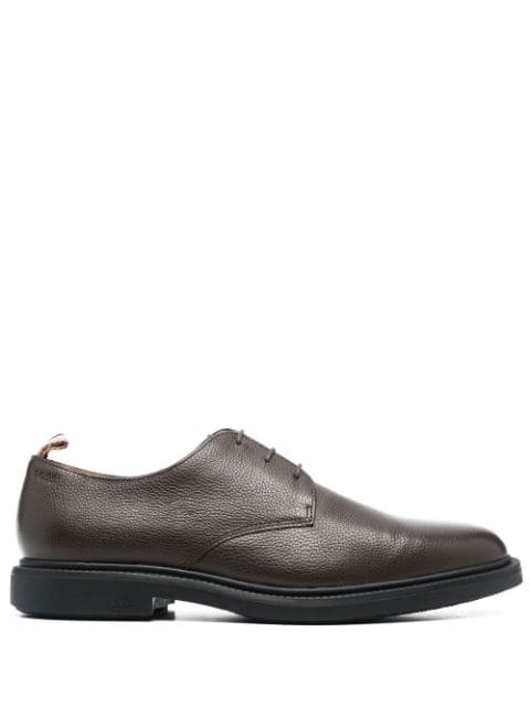 BOSS textured leather derby shoes