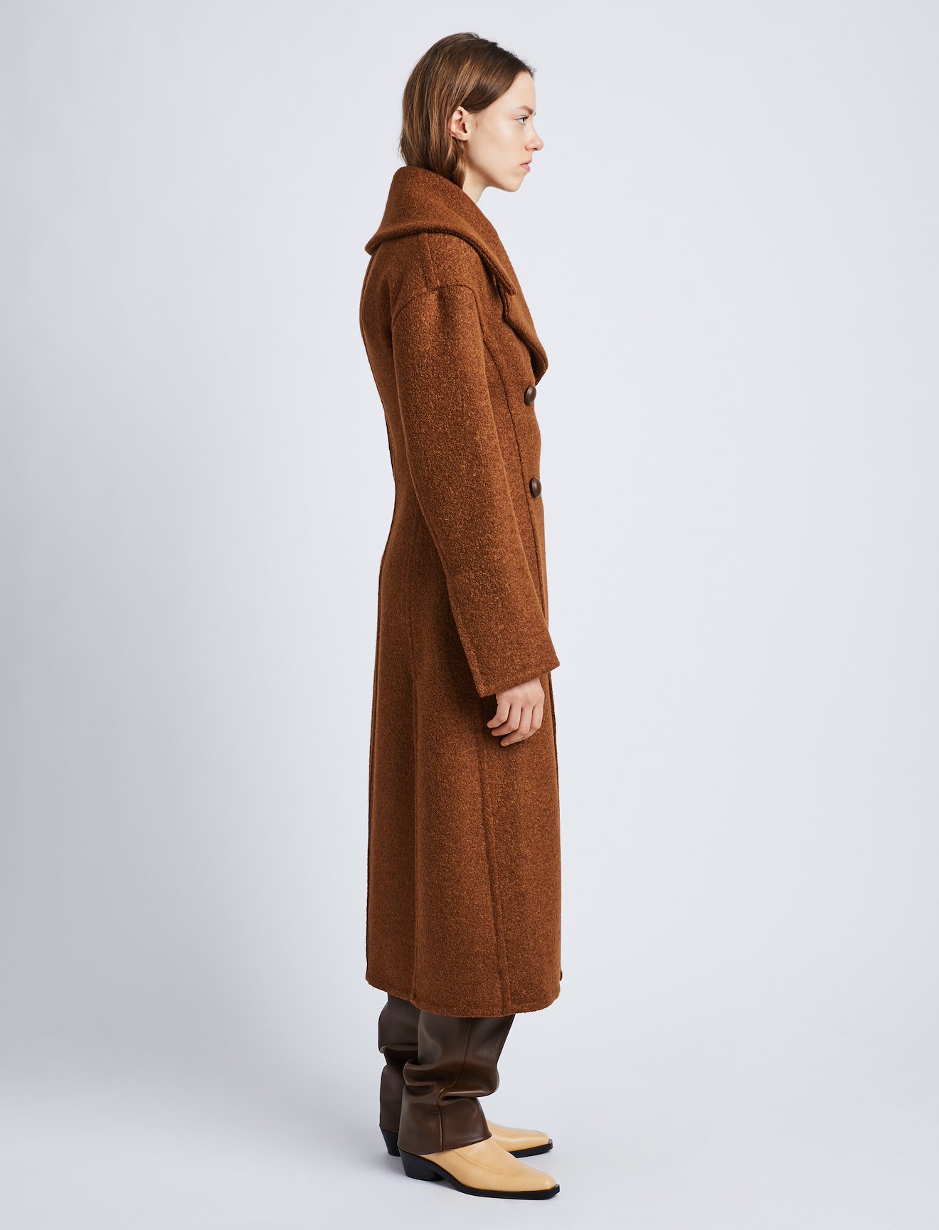 Double Face Llama Wool Coat #1